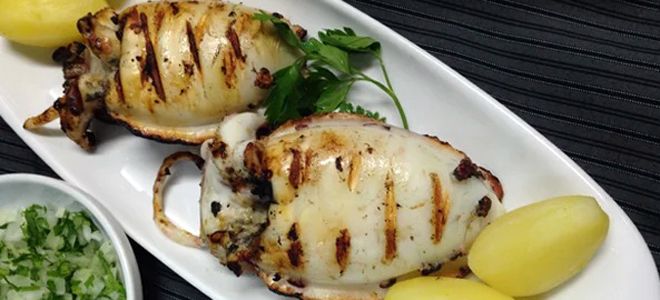 каракатица на гриле каракатица на гриле