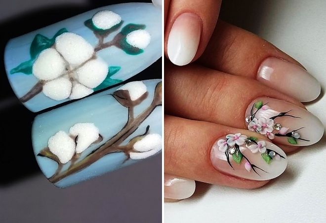 маникюр с вербой и подснежниками маникюр с вербой и подснежниками