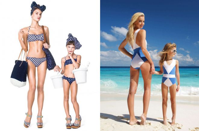 одинаковые купальники для мамы и дочки одинаковые купальники для мамы и дочки