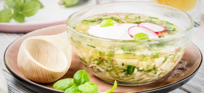 фото5 окрошка с курицей на квасе