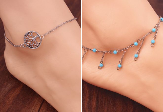 серебряная цепочка на ногу серебряная цепочка на ногу