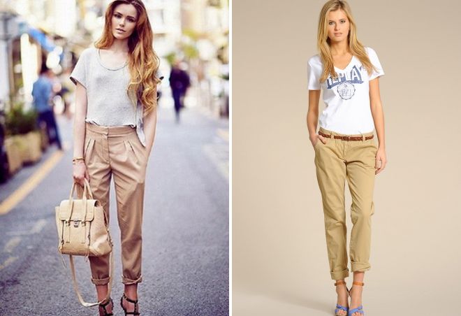 бежевые брюки чинос бежевые брюки чинос