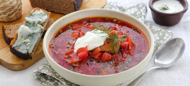 борщ из свиной рульки со свеклой борщ из свиной рульки со свеклой