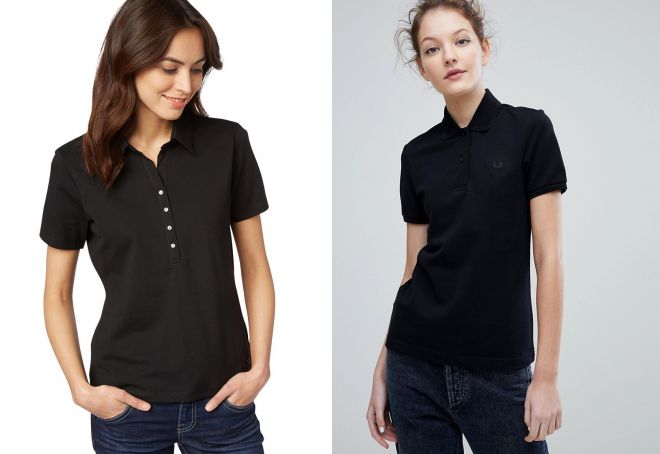 черная футболка поло черная футболка поло