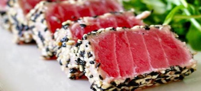 Филе тунца в кунжуте рецепт Филе тунца в кунжуте рецепт