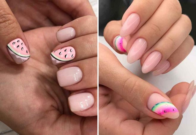 идеи маникюра с арбузами идеи маникюра с арбузами