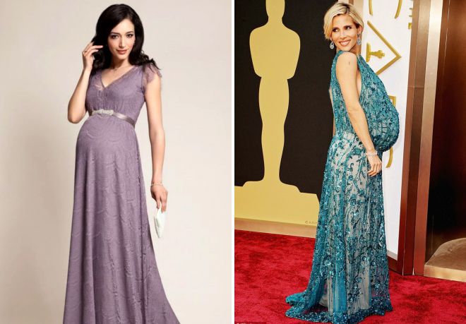 кружевные вечерние платья для беременных