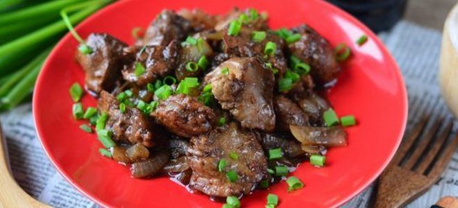 куриная печень в соевом соусе на сковороде куриная печень в соевом соусе на сковороде