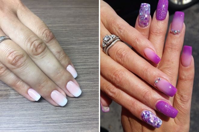 маникюр френч омбре маникюр френч омбре