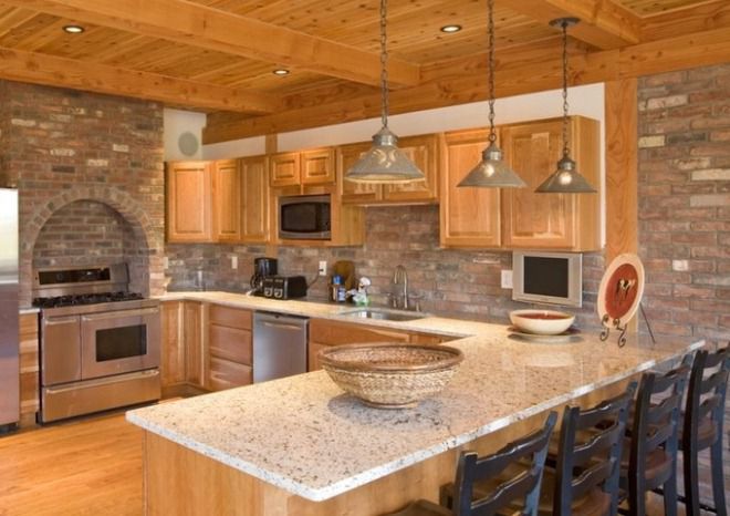 отделка кухни камнем отделка кухни камнем