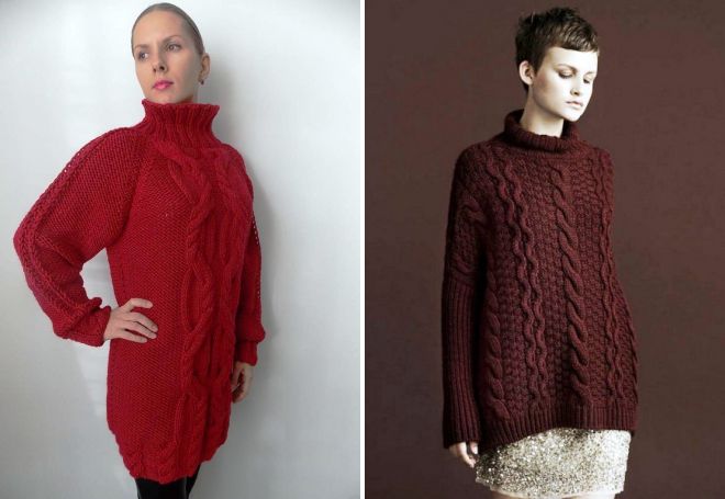 свитер оверсайз с косами свитер оверсайз с косами