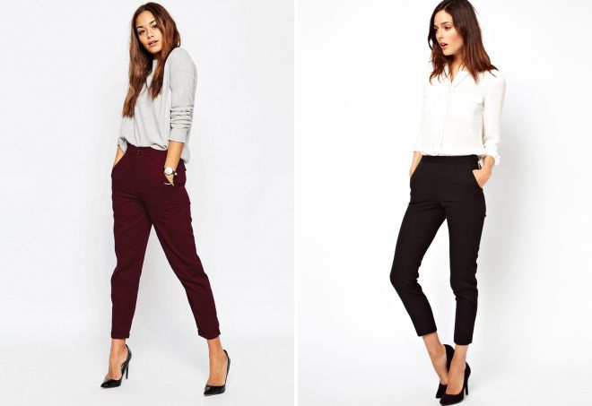 узкие короткие брюки узкие короткие брюки