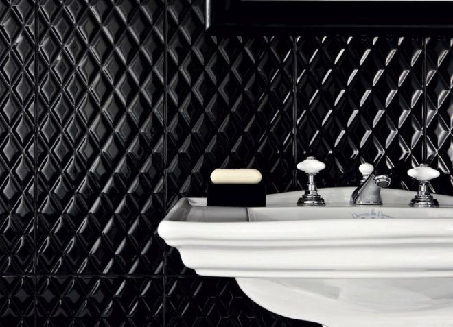 черная плитка в ванной черная плитка в ванной