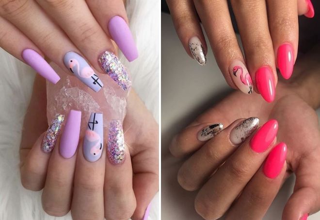 идеи маникюра с фламинго идеи маникюра с фламинго