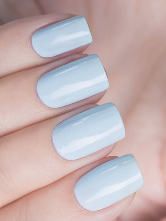 нежно голубой маникюр однотонный нежно голубой маникюр однотонный