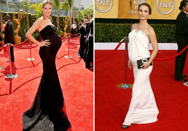 облегающее вечернее платья для беременных