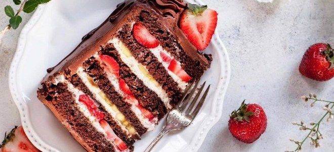 шоколадно клубничный торт шоколадно клубничный торт