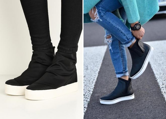 высокие черные слипоны высокие черные слипоны