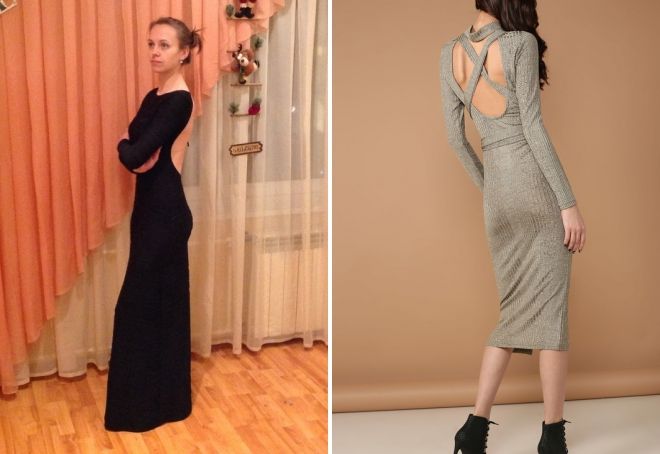 закрытое платье с открытой спиной закрытое платье с открытой спиной