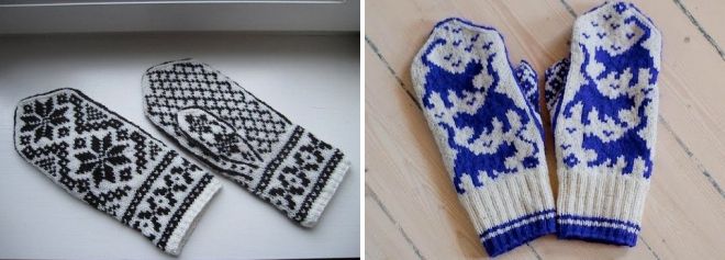 жаккардовые варежки жаккардовые варежки