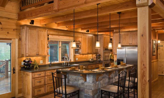 отделка кухни деревом отделка кухни деревом