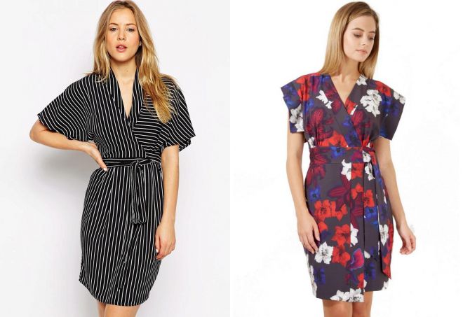 платье кимоно с коротким рукавом платье кимоно с коротким рукавом