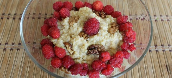 пшенная каша с малиной пшенная каша с малиной