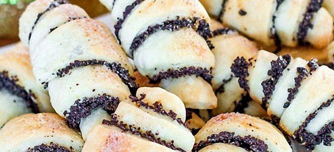 рогалики с маком из творожного теста рогалики с маком из творожного теста