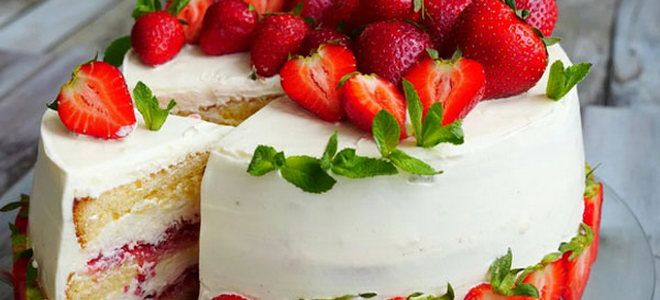 торт клубничный рай торт клубничный рай