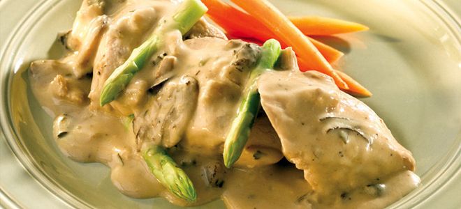 курица в сырном соусе курица в сырном соусе