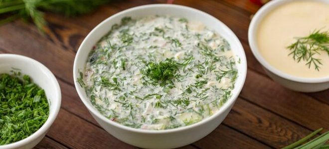 фото9 окрошка на сыворотке с курицей