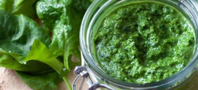 песто из шпината на зиму песто из шпината на зиму