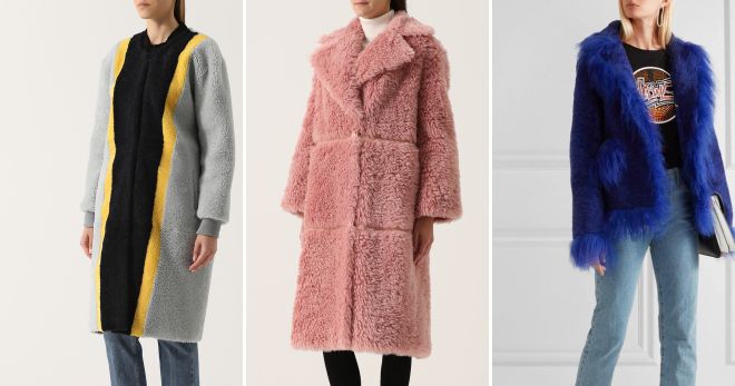 разноцветная шуба из овчины разноцветная шуба из овчины