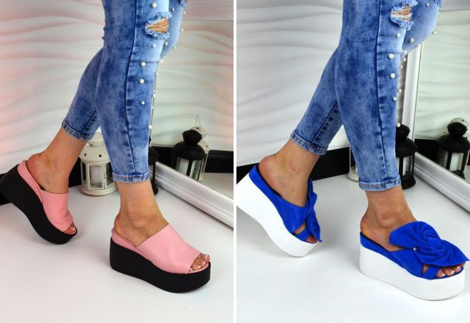 шлепки сабо на платформе шлепки сабо на платформе