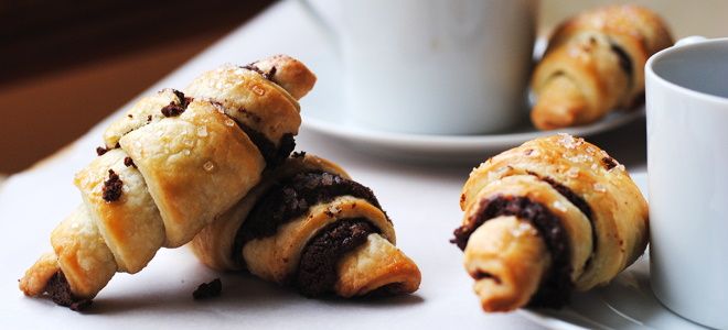 творожные рогалики с шоколадной начинкой творожные рогалики с шоколадной начинкой