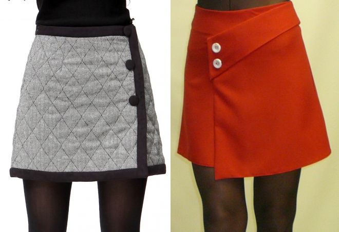 юбка трапеция с запахом юбка трапеция с запахом