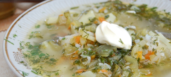 рассольник без мяса