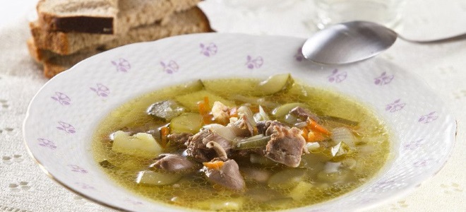 рассольник с почками