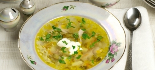 рассольник с рисом