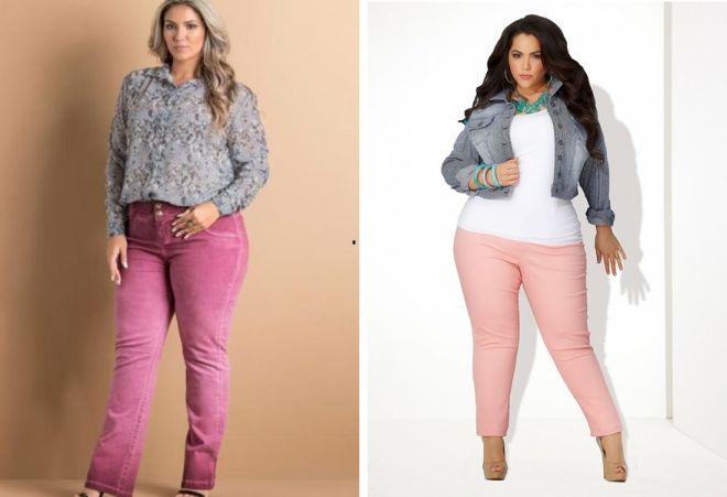 розовые джинсы 10