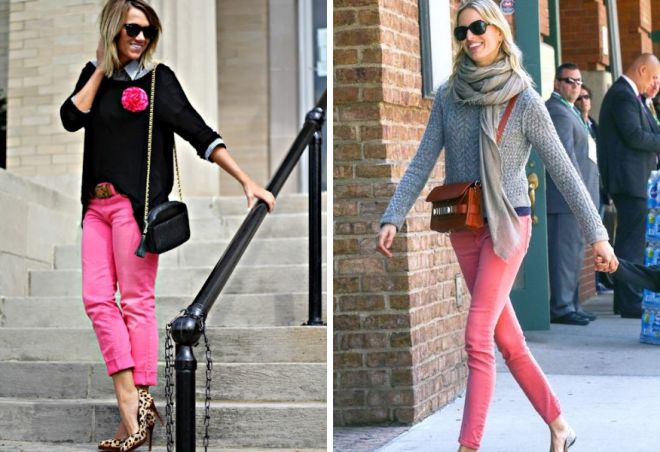 розовые джинсы 12