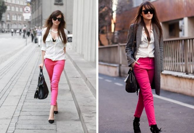 розовые джинсы 16