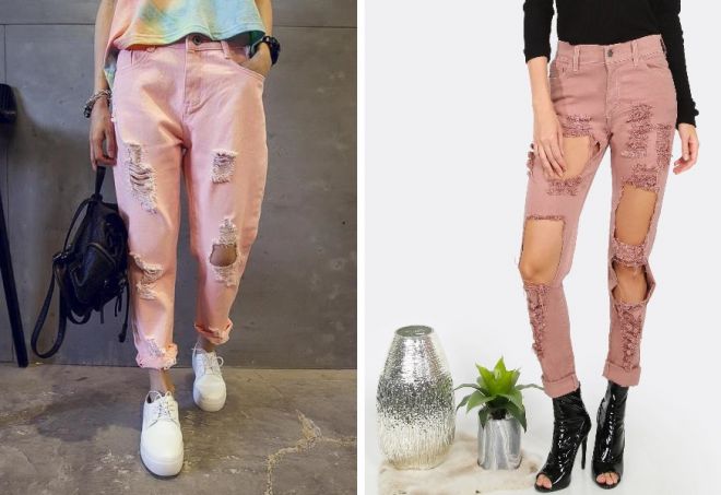 розовые джинсы 6