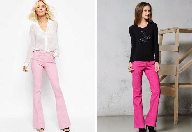 розовые джинсы 8