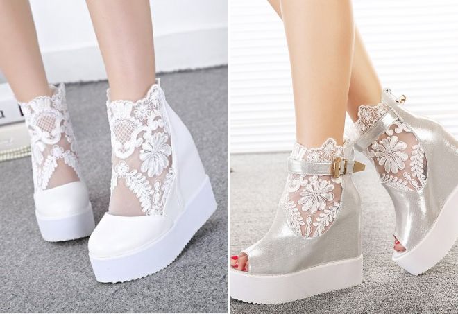 свадебные туфли на платформе