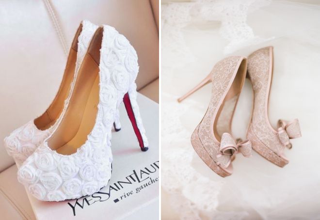 свадебные туфли на шпильке