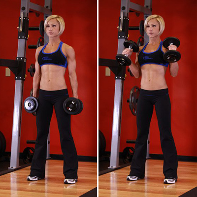 упражнения с гантелями для бицепса