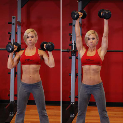 упражнения с гантелями на дельты