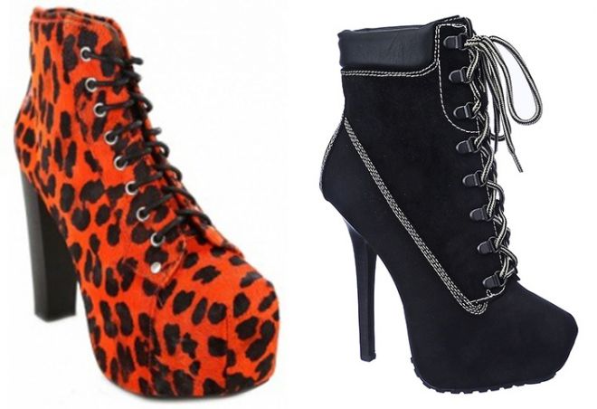 весенние ботильоны на каблуке