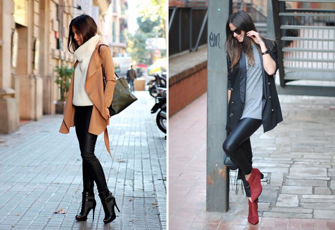 ботильоны с пальто